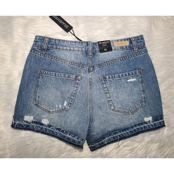 NWT|BLANKNYC The Perry Blue Denim Mom Shorts, 27 - Picture 3 of 6